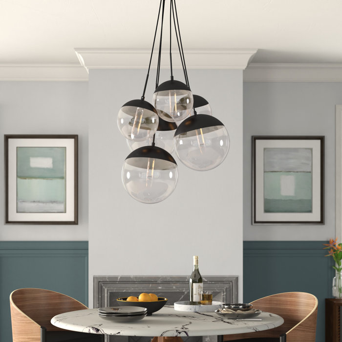 Mercury Row® Yearby 6 Light Kitchen Island Cluster Pendant & Reviews